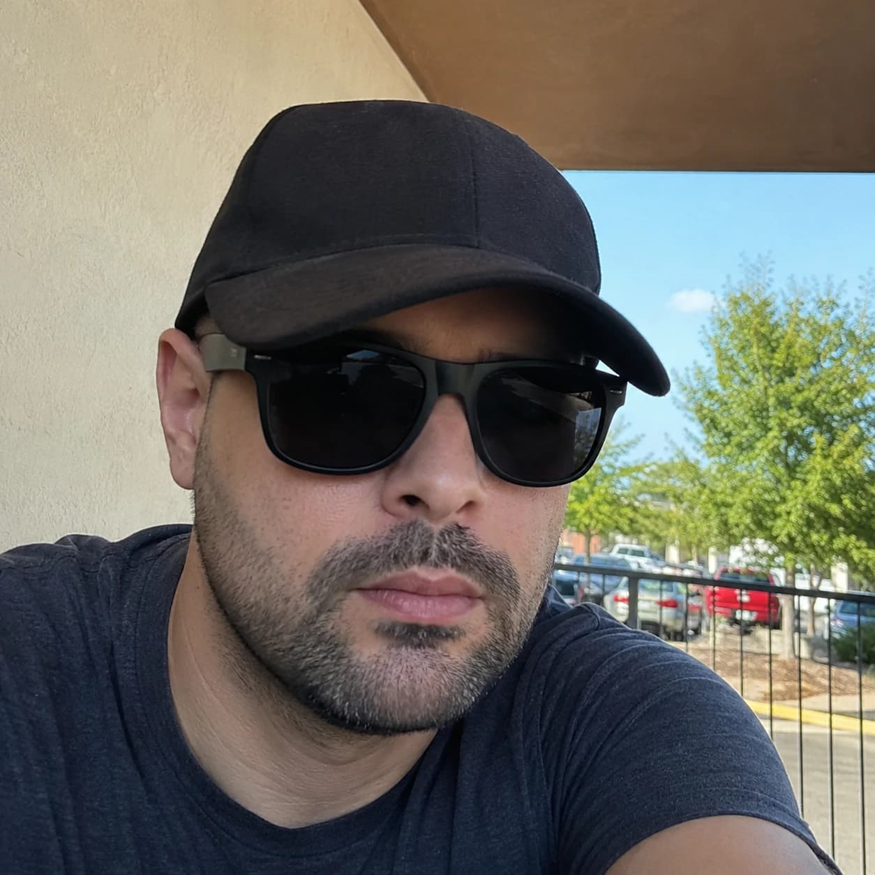 Remove sunglasses and face coverings.